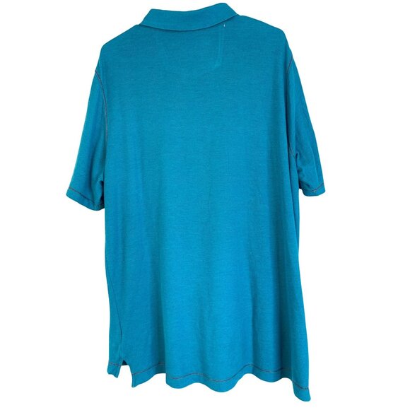 Robert Graham XL Classic Fit Teal Polo Shirt Contrast Accent RN10527 Vacay - Picture 4 of 10